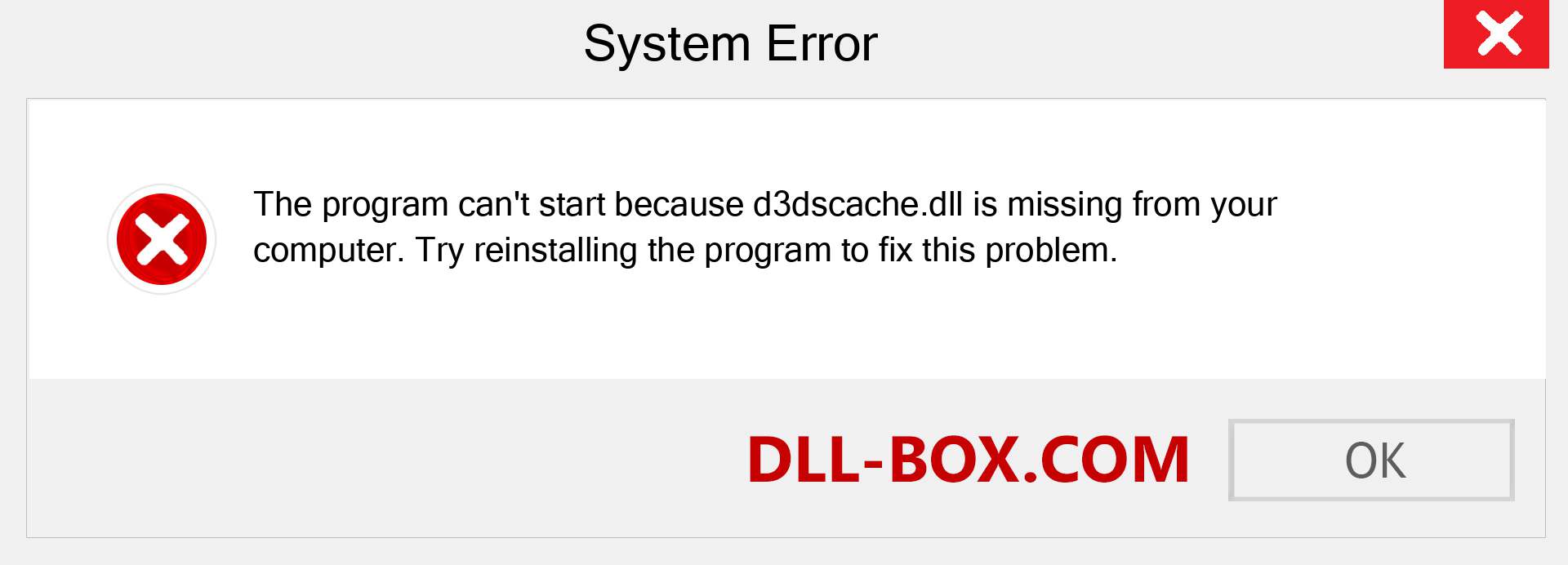  d3dscache.dll file is missing?. Download for Windows 7, 8, 10 - Fix  d3dscache dll Missing Error on Windows, photos, images